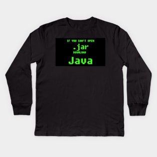 java programmer t-shirt Kids Long Sleeve T-Shirt